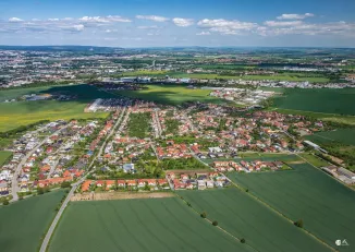 Moravany u Brna - Letecký snímek