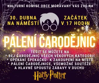 Plakát - Pálení čarodějnic, 30. 4. 2025 v 17 hodin