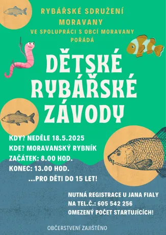 Plakát rybářské závody 18.5.2025