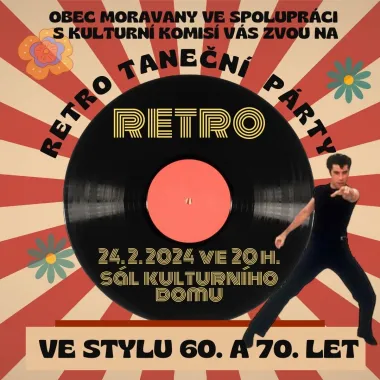Retro taneční párty Moravany únor 2024
